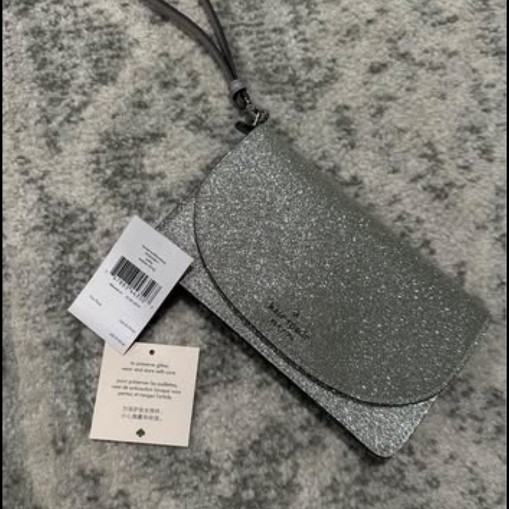 Kate Spade Glitter Wristlet - Silver - Picture 6 of 6